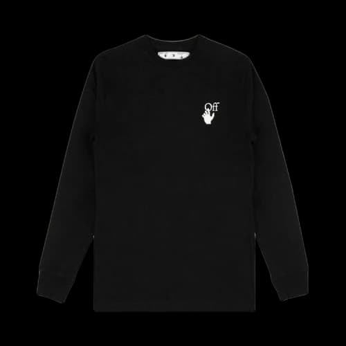 Off-White Cut Here Long-Sleeve T-Shirt 'Black'