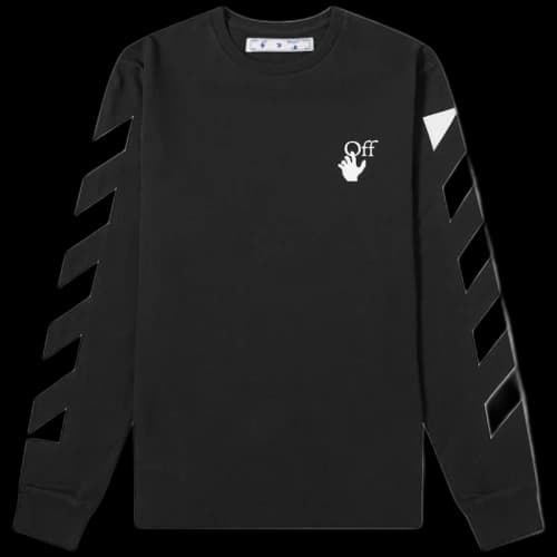 OFF-WHITE Diag Agreement L/S Tee Black