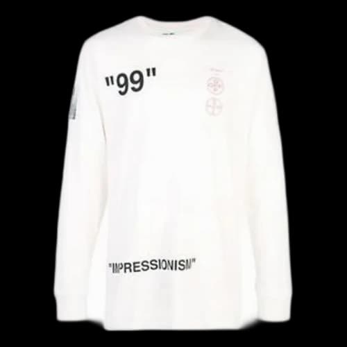 Off-White Pattern Printing Round Neck White