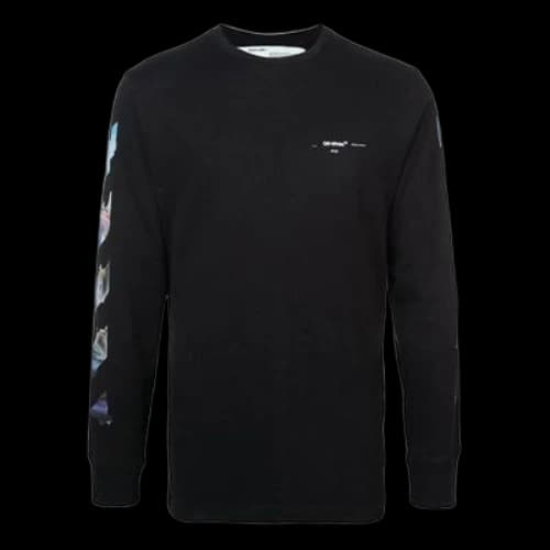 Off-White C/O Virgil Abloh Men'S Black Diag Arrows Long Sleeve T-Shirt