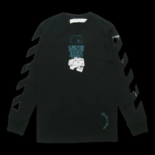 Off-White Dripping Arrows Logo Arrow Printing Long Sleeves Black