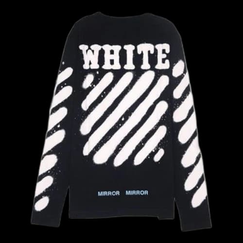 Off-White Splash Ink Printing Long Sleeves Black