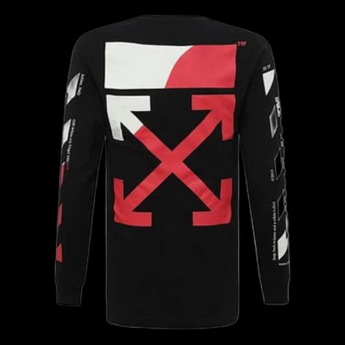 Off-White Loose Arrow Long Sleeves Pullover Red/Black