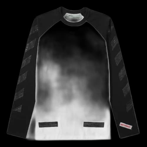 Off-White SS19 raglan sleeve Colorblock Arrow Long Sleeves Ordinary Version White