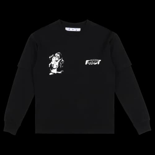 Off-White Kiss 21 Double Layer Long-Sleeve T-Shirt 'Black'