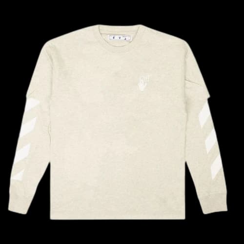 Off-White Cut Here Double T-Shirt 'Grey'