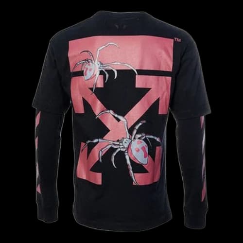 Off-White Printing Arrow Long Sleeves Loose Fit Black