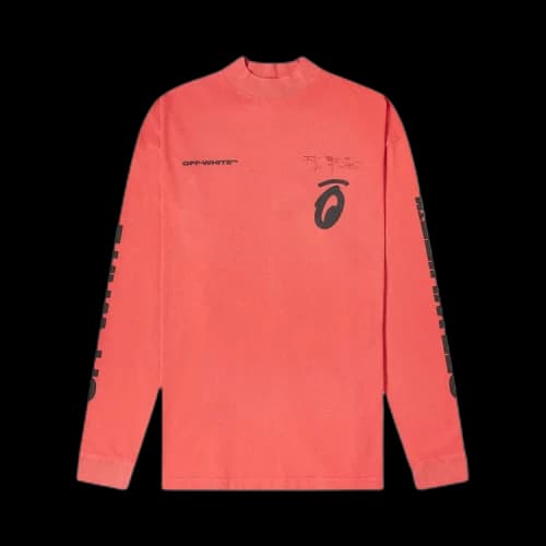 Off-White Split Arrows Logo Long-Sleeve Tee 'Red'