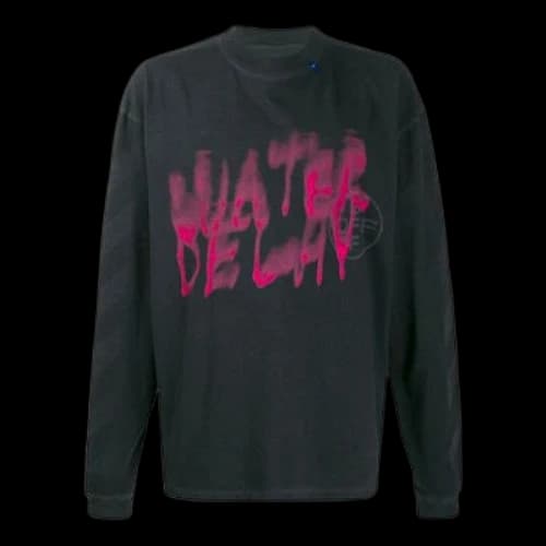Off-White Graffiti Alphabet Pattern Round Neck Long Sleeves Version Black Gray