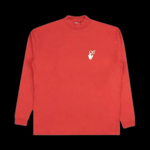 Off-White Pascal Arrow Mockneck T-Shirt 'Red'