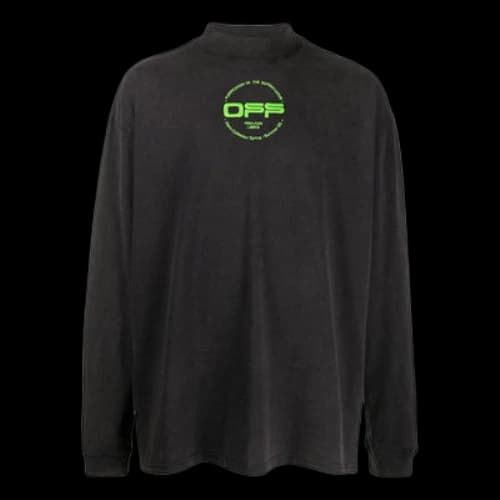 Off-White Alphabet Printing Half Turtleneck Autumn Black