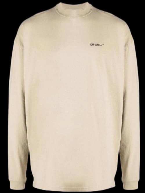 OFF-WHITE Caravag Arrow Logo Longsleeve Beige