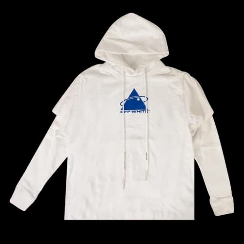Off-White Triangle Double Sleeve Hooded Sweatshirt 'White'