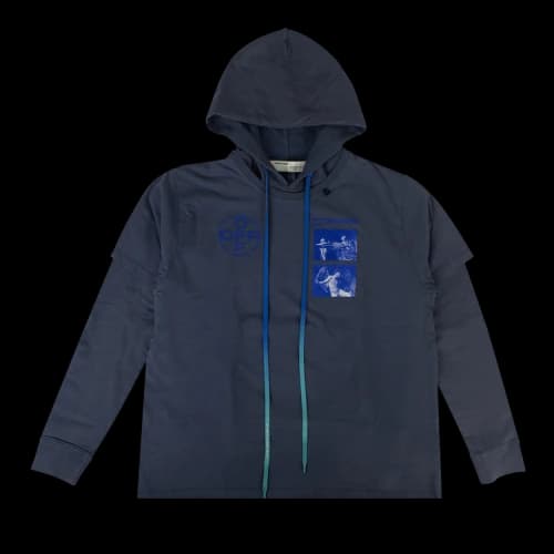 Off-White Hardcore Hooded Sweatshirt 'Blue'