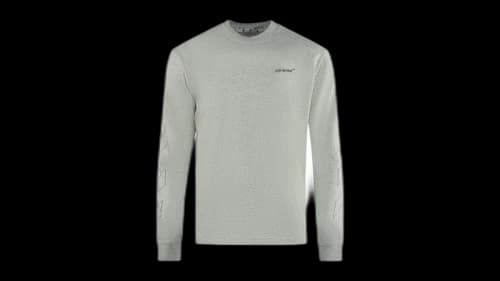 OFF-WHITE Skate Fit Diag Outline Long T-Shirt Grey