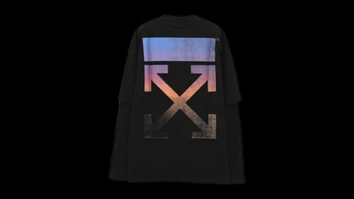 OFF-WHITE Degrade ARR Double Sleeve T-shirt Black
