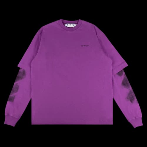 OFF-WHITE Double Layer Arrow L/S T-shirt Purple/Black