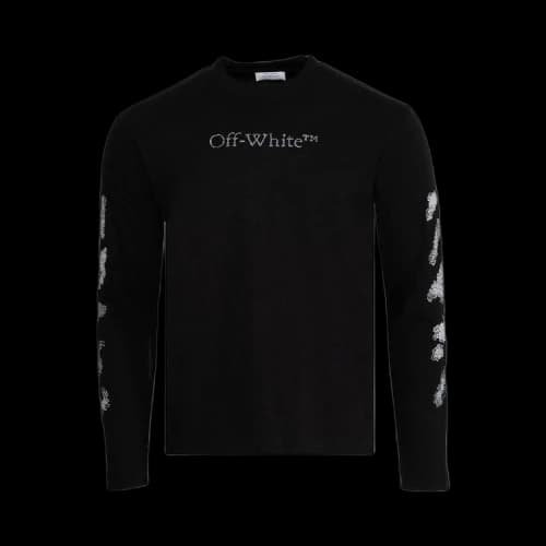 Off-White Diags Bit Book Skate Long-Sleeve Tee 'Black/White'