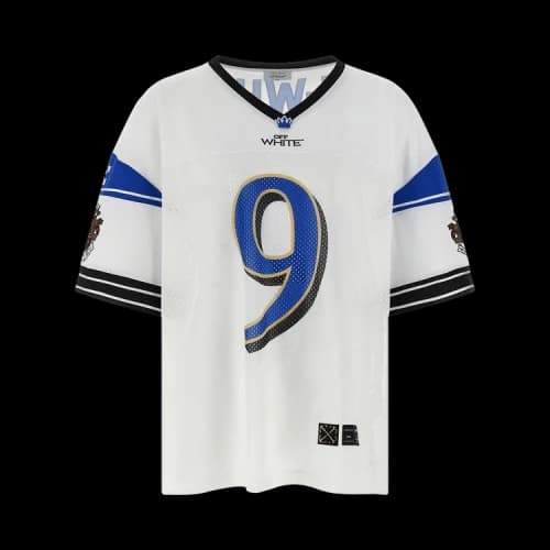 Off-White Crown Sublmesh Football T-Shirt 'White/Blue'