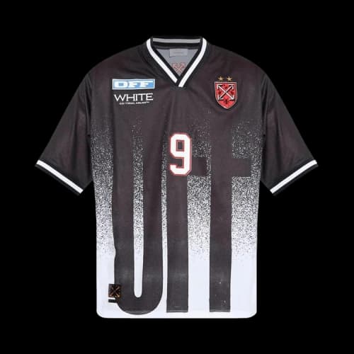 OFF-WHITE Big Off Gradient Soccer Tee Black/White