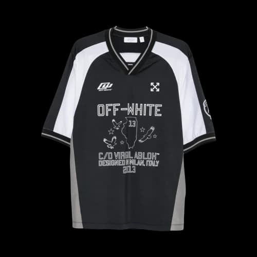 Off-White Eagle Team V-Neck Short-Sleeve Top 'Black'