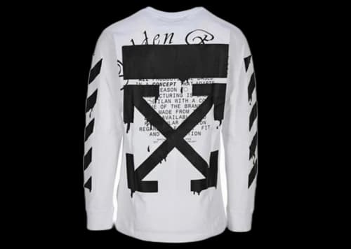 OFF-WHITE Dripping Arrows Print Cotton T-Shirt White