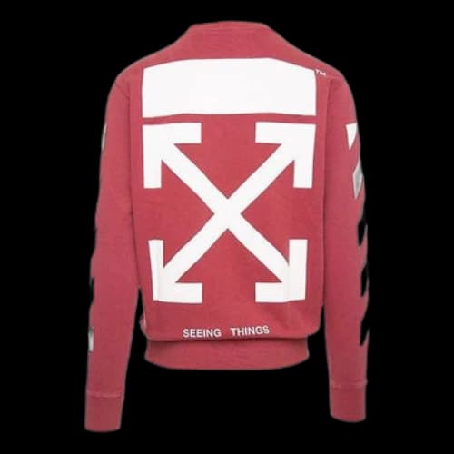 Off-White Diagonal Arrows Sweatshirt In Red.