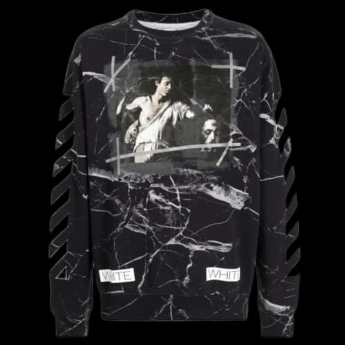 OFF-WHITE Caravaggio Painted Sweatshirt Black
