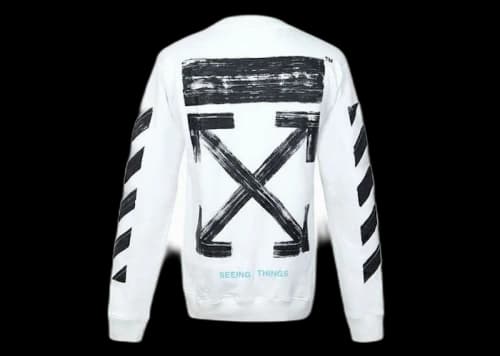 OFF-WHITE Arrow Back Print L/S T-Shirt White Black