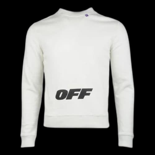Off-White logo Printing Pullover Round Neck Version White