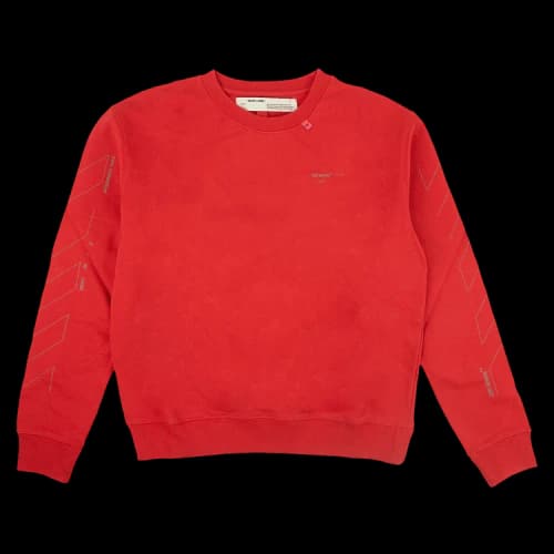 Off-White Arrow Pattern Printing Pullover Red