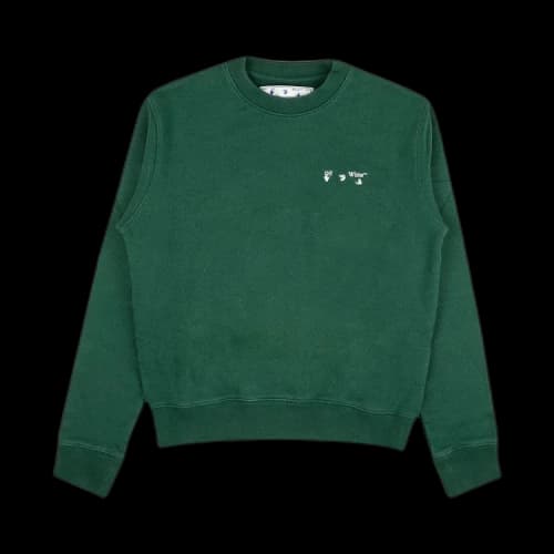 Off-White Logo Printing Pullover Green