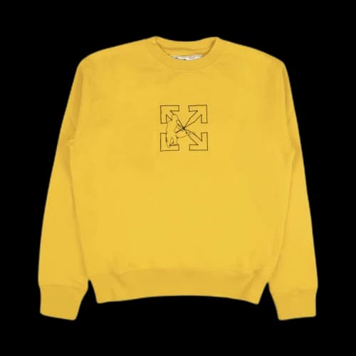 Off-White Workers Slim Crewneck 'Yellow'