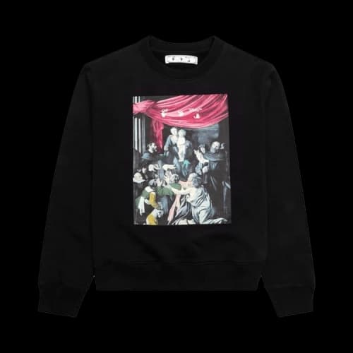 Off-White Caravaggio Painting Slim Crewneck 'Black'