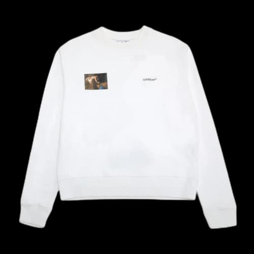 Off-White Caravaggio Angel Slim Crewneck 'White/Black'