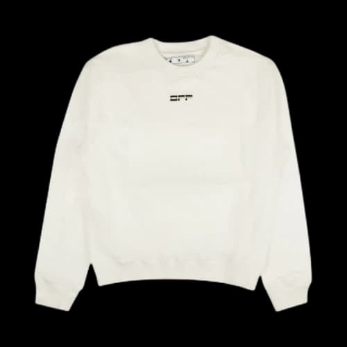 Off-White Masked Face Slim Crewneck 'White'
