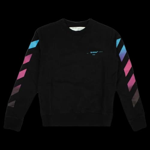Off-White Striped Crewneck Sweatshirt 'Black'