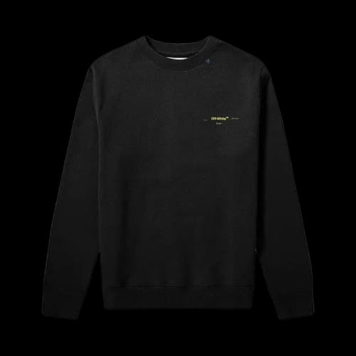 Off-White Acrylic Arrows Slim Crewneck 'Black / Yellow'