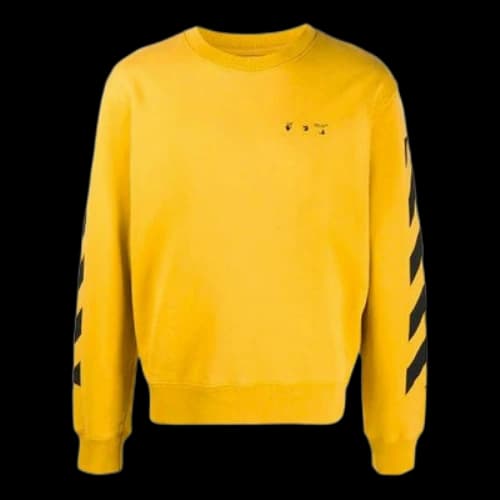 Off-White logo Pattern Printing Long Sleeves Version Yellow