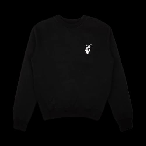 Off-White Cut Here Crewneck 'Black/White'