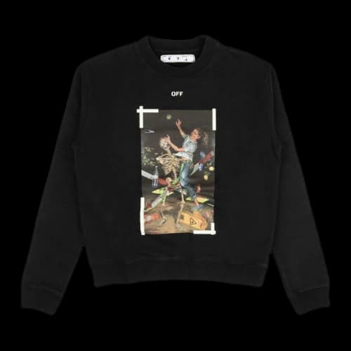 Off-White Pascal Print Slim Crewneck 'Black/White'