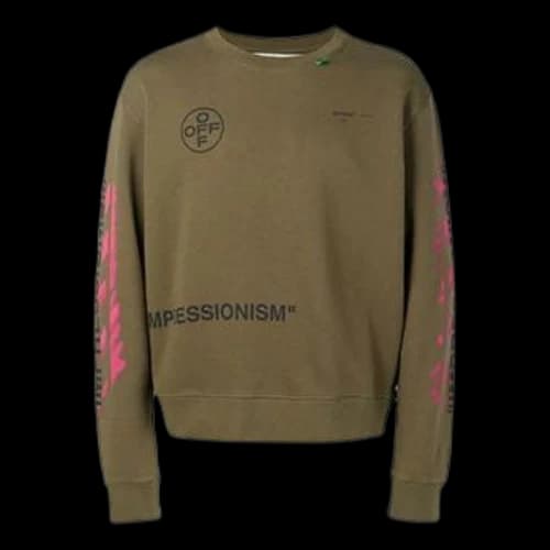 Off-White SS19 logo Arrows Sketch Mens Logo Round Neck Sweater