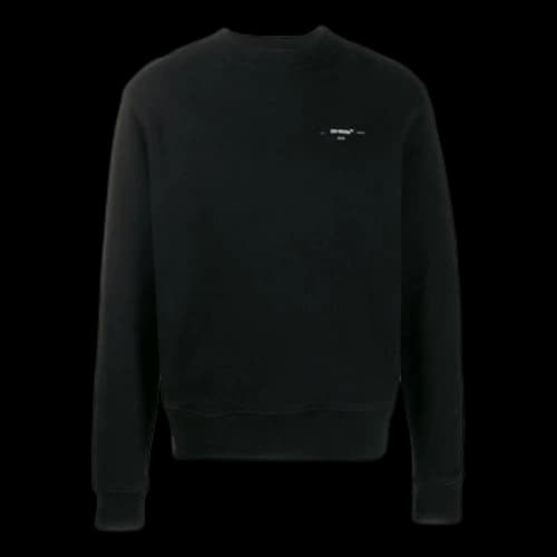 Off-White FW22 Solid Color Logo Round Neck Long Sleeves Version Black