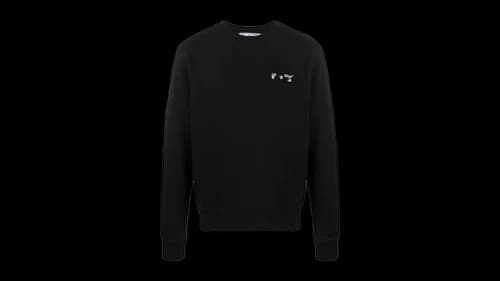 OFF-WHITE Ow Logo Slim Fit Sweatshirt Black