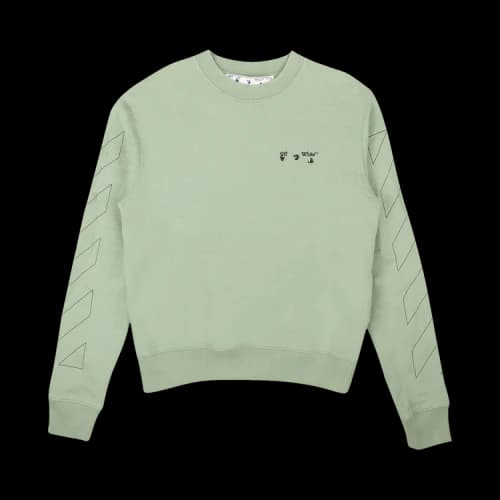 Off-White Logo Crewneck Sweatshirt 'Jadeite/Black'