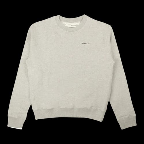 Off-White Patched Arrow Logo Crewneck 'Grey'