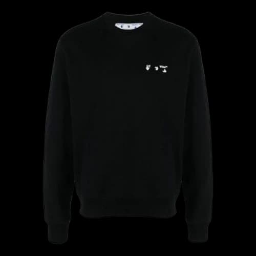 Off-White SS21 Logo Pattern Printing Round Neck Pullover Version Black