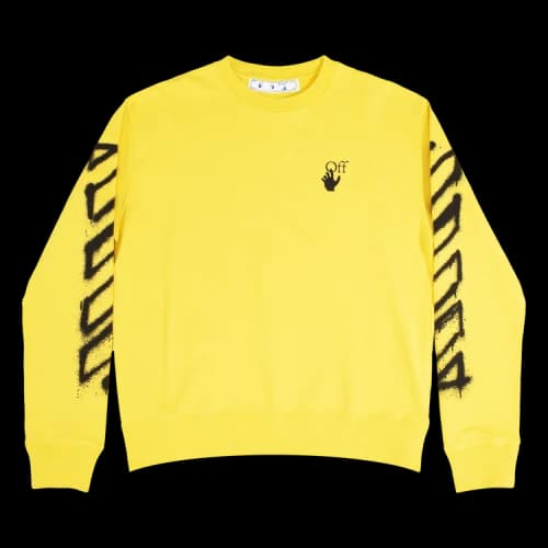 Off-White Men's SS21 Sports Sweatshirt Yellow