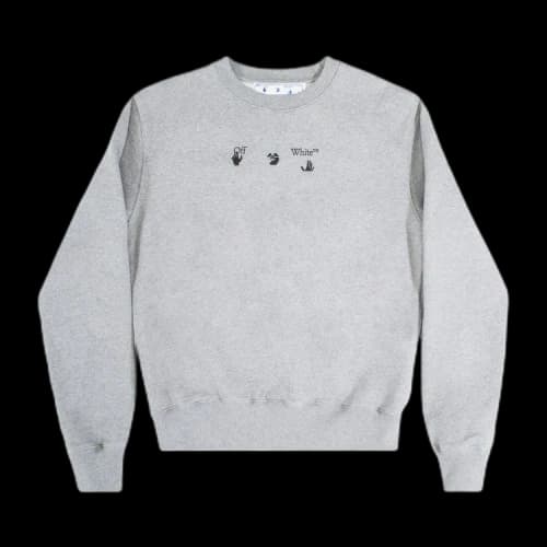Off-White Marker Slim Crewneck 'Melange Grey'