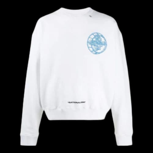 Off-White SS22 Solid Color Logo Printing Round Neck Pullover Version White